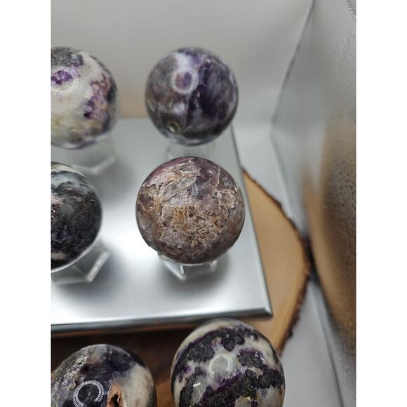 55mm To 65mm Natural Sphalerite Quartz Crystal W/wooden Stand 1 Each - Picture 12 of 12